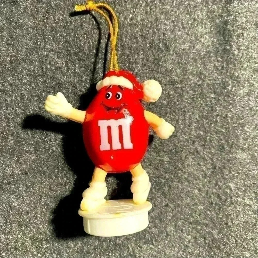 Vintage Christmas‎ ornament red M&M 1989